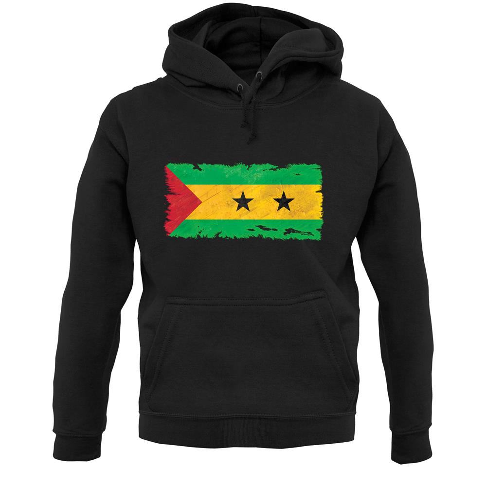 Sao Tome And Principe Grunge Style Flag Unisex Hoodie