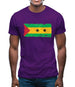 Sao Tome And Principe Grunge Style Flag Mens T-Shirt