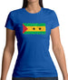 Sao Tome And Principe Grunge Style Flag Womens T-Shirt