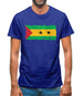 Sao Tome And Principe Grunge Style Flag Mens T-Shirt