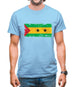 Sao Tome And Principe Grunge Style Flag Mens T-Shirt