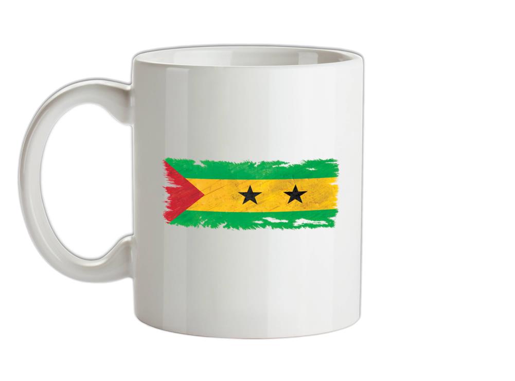 Sao Tome and Principe Grunge Style Flag Ceramic Mug
