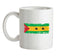 Sao Tome and Principe Grunge Style Flag Ceramic Mug