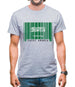 Saudi Arabia  Barcode Style Flag Mens T-Shirt