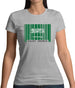 Saudi Arabia  Barcode Style Flag Womens T-Shirt