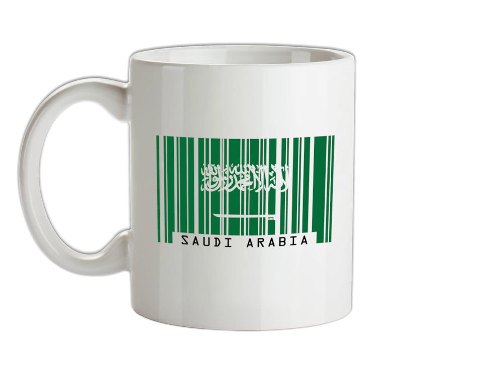 Saudi Arabia Barcode Style Flag Ceramic Mug