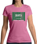 Saudi Arabia  Barcode Style Flag Womens T-Shirt