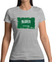 Saudi Arabia Grunge Style Flag Womens T-Shirt