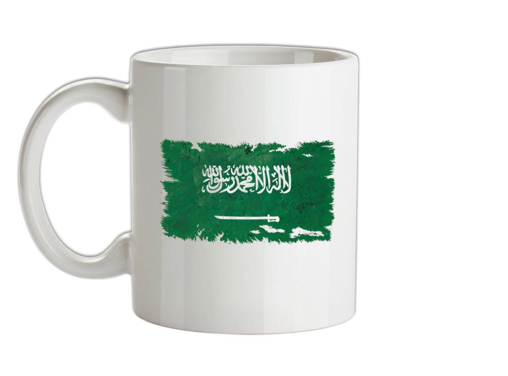 Saudi Arabia Grunge Style Flag Ceramic Mug