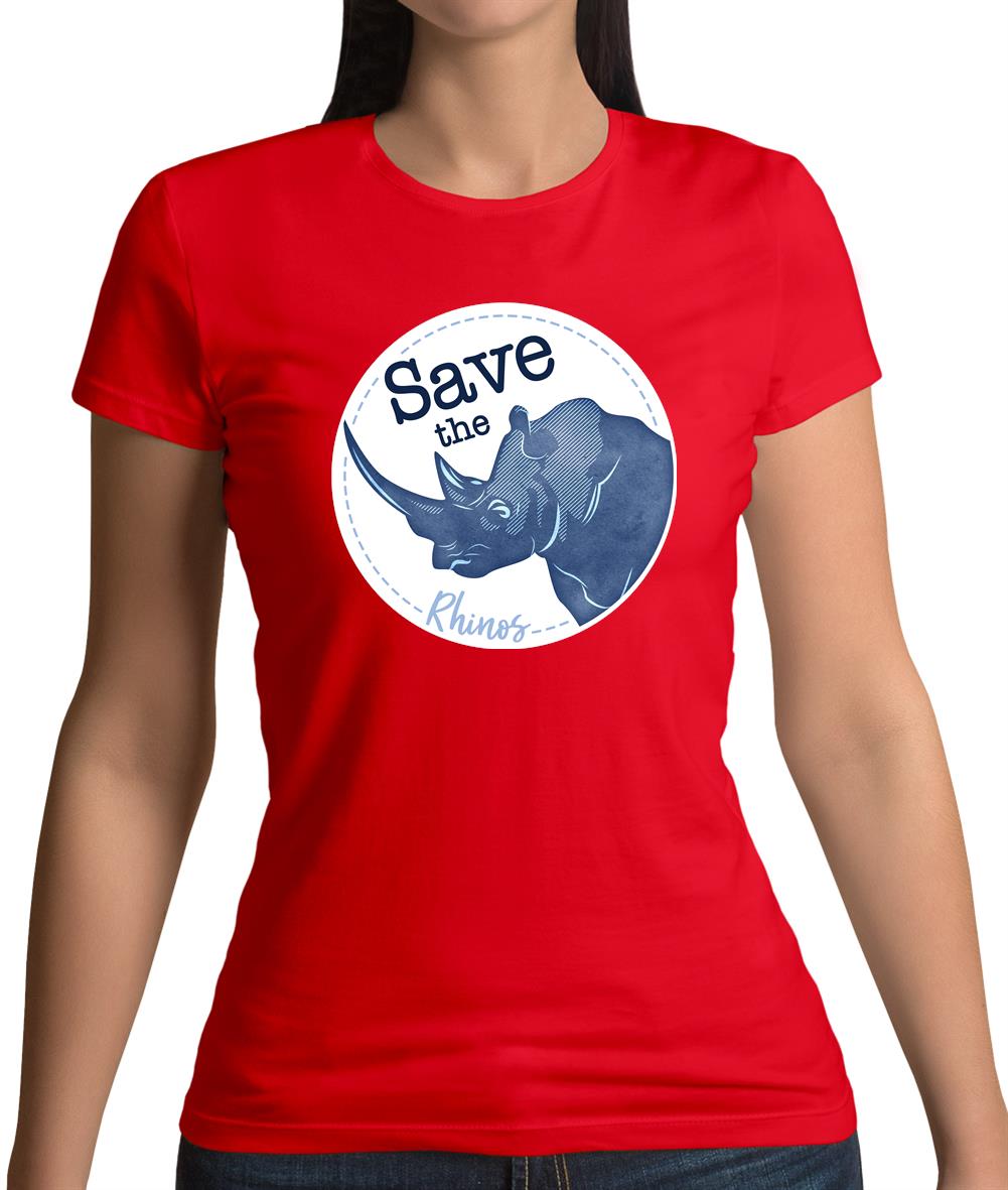 Save The Rhinos Womens T-Shirt