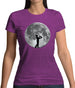 Saxophone Player Moon Womens T-Shirt