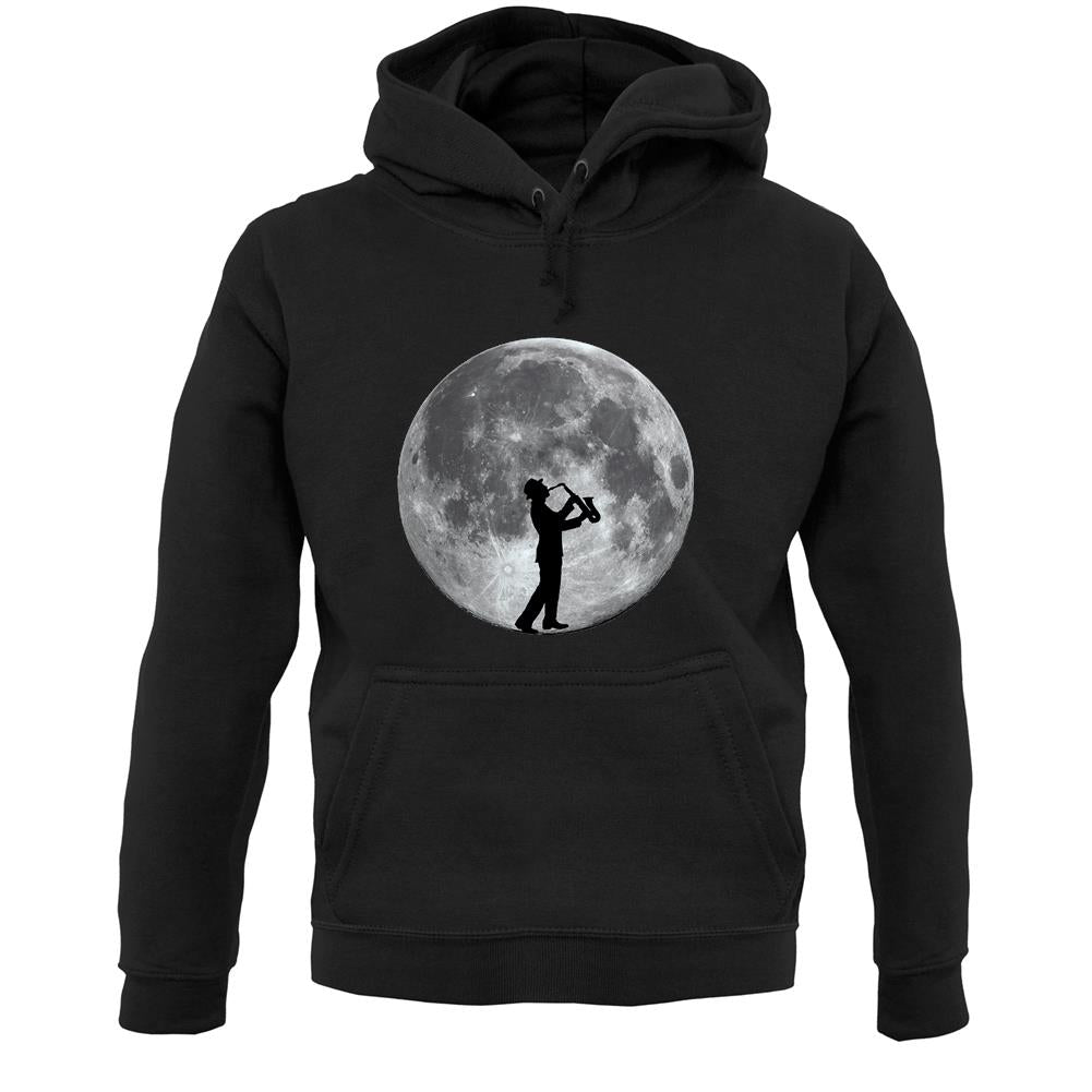 Saxophone Player Moon Unisex Hoodie