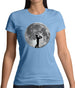 Saxophone Player Moon Womens T-Shirt