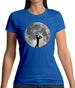 Saxophone Player Moon Womens T-Shirt