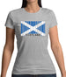 Scotland Barcode Style Flag Womens T-Shirt
