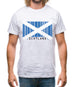 Scotland Barcode Style Flag Mens T-Shirt