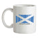 Scotland Barcode Style Flag Ceramic Mug