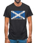 Scotland Barcode Style Flag Mens T-Shirt