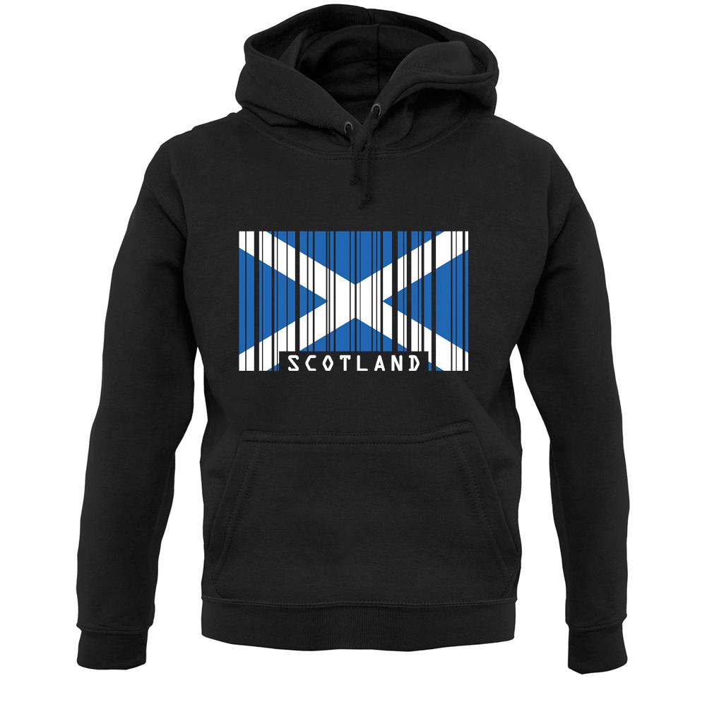 Scotland Barcode Style Flag Unisex Hoodie