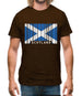 Scotland Barcode Style Flag Mens T-Shirt