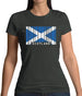 Scotland Barcode Style Flag Womens T-Shirt