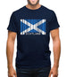 Scotland Barcode Style Flag Mens T-Shirt