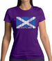 Scotland Barcode Style Flag Womens T-Shirt