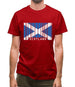 Scotland Barcode Style Flag Mens T-Shirt