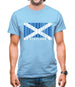 Scotland Barcode Style Flag Mens T-Shirt