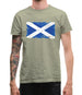 Scotland Grunge Style Flag Mens T-Shirt