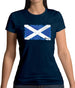 Scotland Grunge Style Flag Womens T-Shirt