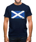 Scotland Grunge Style Flag Mens T-Shirt