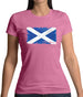 Scotland Grunge Style Flag Womens T-Shirt