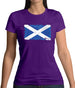 Scotland Grunge Style Flag Womens T-Shirt