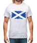 Scotland Grunge Style Flag Mens T-Shirt