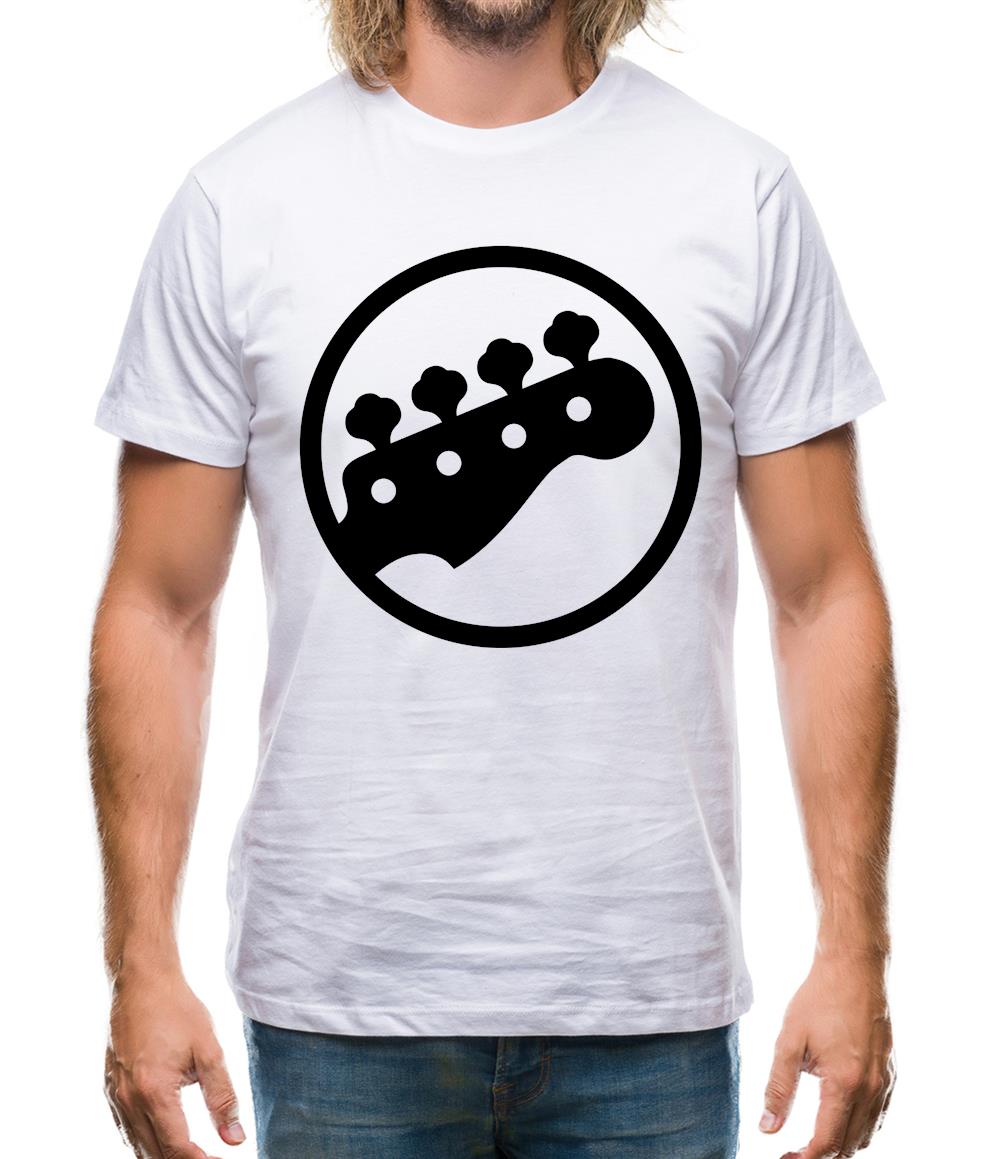 Bass Guitar Headstock Mens T-Shirt