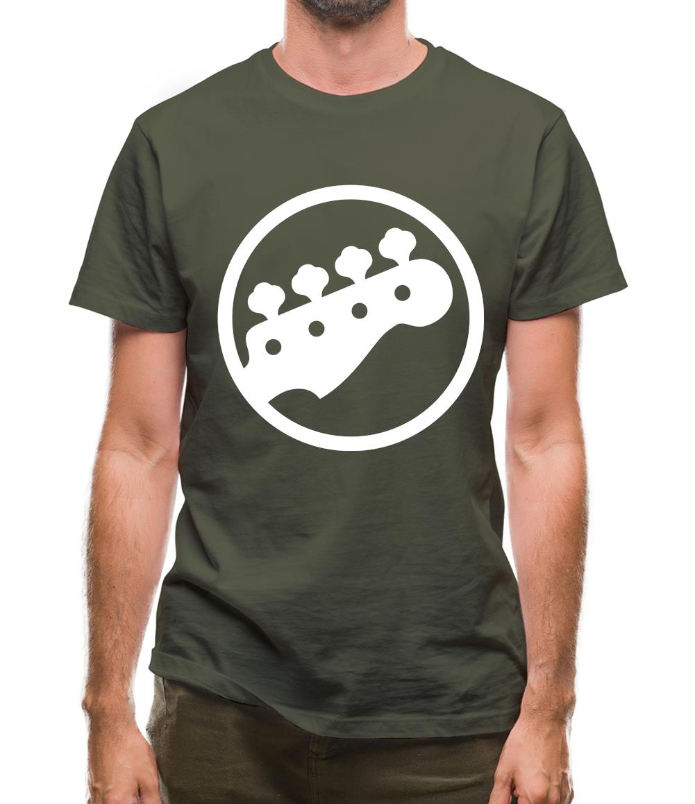 Bass Guitar Headstock Mens T-Shirt