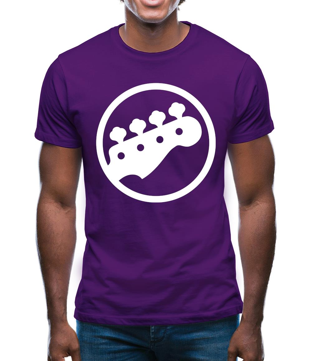 Bass Guitar Headstock Mens T-Shirt