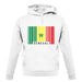 Senegal Barcode Style Flag unisex hoodie