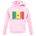 Senegal Barcode Style Flag unisex hoodie