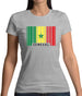 Senegal Barcode Style Flag Womens T-Shirt