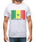 Senegal Barcode Style Flag Mens T-Shirt