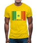 Senegal Barcode Style Flag Mens T-Shirt