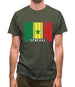 Senegal Barcode Style Flag Mens T-Shirt