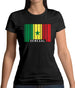 Senegal Barcode Style Flag Womens T-Shirt