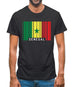 Senegal Barcode Style Flag Mens T-Shirt