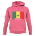 Senegal Barcode Style Flag unisex hoodie