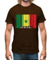 Senegal Barcode Style Flag Mens T-Shirt