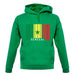 Senegal Barcode Style Flag unisex hoodie