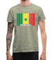 Senegal Barcode Style Flag Mens T-Shirt